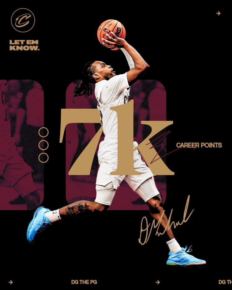 未來可期！加蘭騎士生涯得分達(dá)到7000分 隊(duì)史第11位！