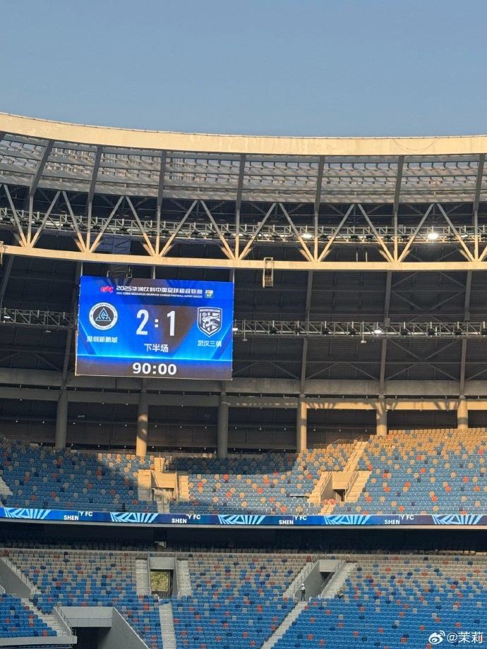 熱身賽：深圳新鵬城在常規(guī)時(shí)間2-1勝武漢三鎮(zhèn)，在加時(shí)賽2-2戰(zhàn)平