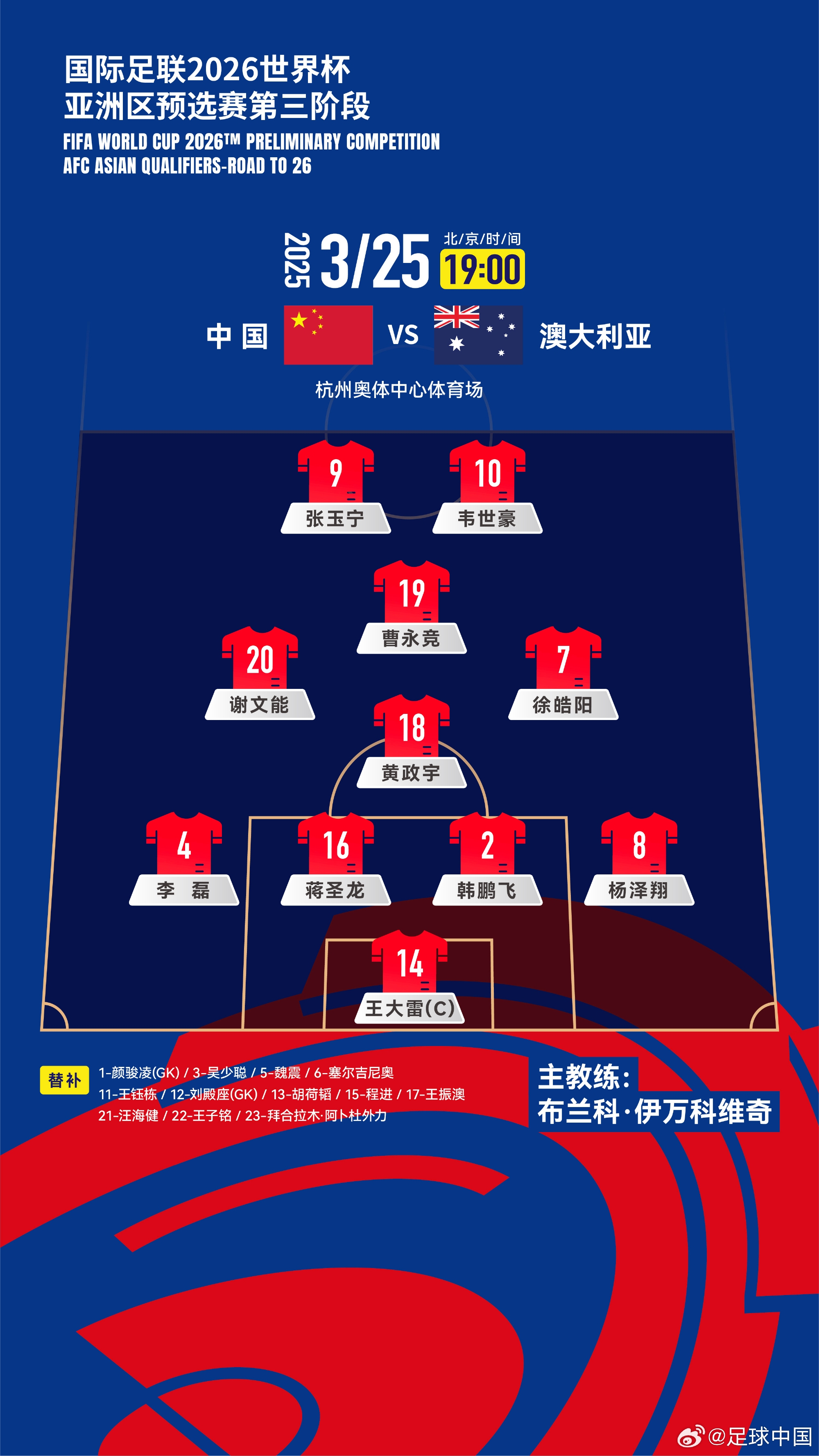認(rèn)定單后腰！伊萬執(zhí)教國足12場全部是442，今天第7次菱形中場