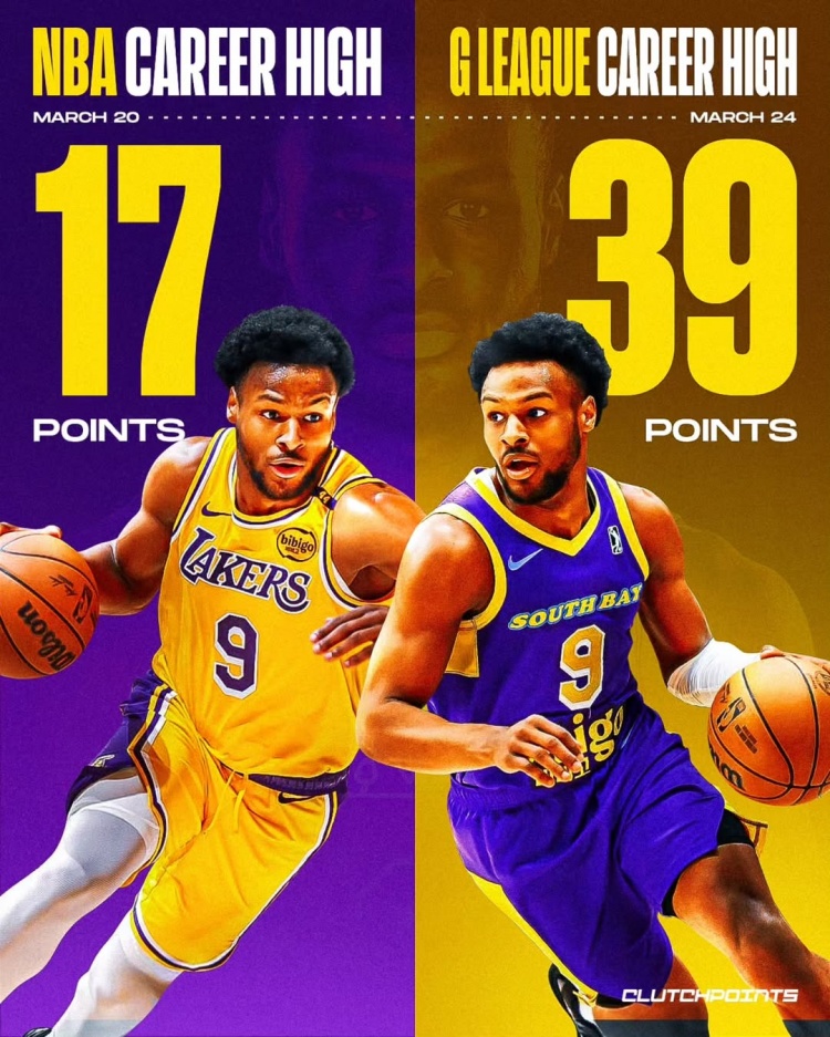 在進(jìn)步！布朗尼一周內(nèi)先后創(chuàng)下個人NBA和G聯(lián)盟單場得分新紀(jì)錄